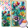 (US Local)Glass Flower- Round/Square AB Drills Diamond Painting(45x75cm)
