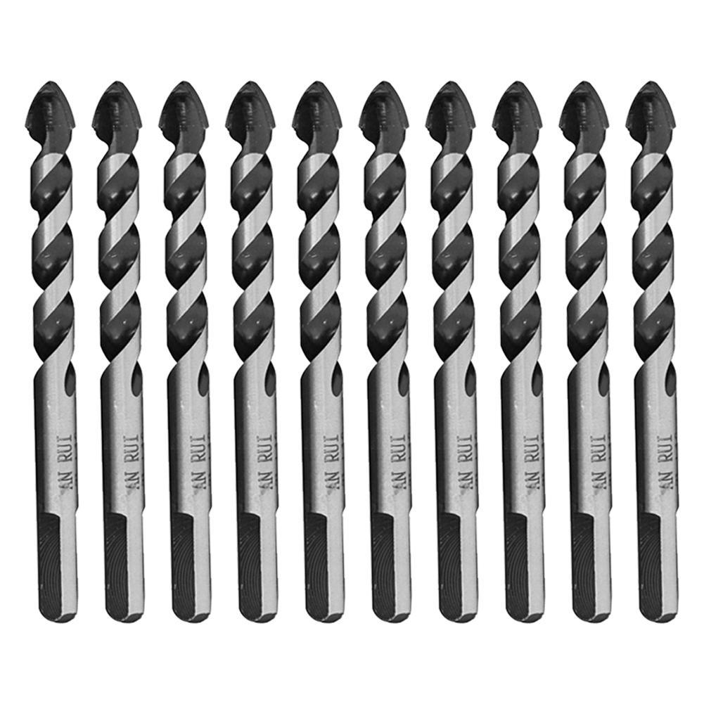 

10pcs Triangular Shank Drill Bits Glass Ceramic Tile Reaming Spiral Bit, 501 Original