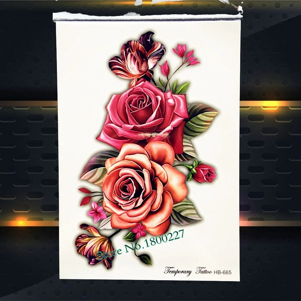 New Beautiful Diamond Whale Dolphin Temporary Tattoo Waterproof 3D Arrow Fish Tatoo For Men Women Body Art Fake Tattoo Stickers