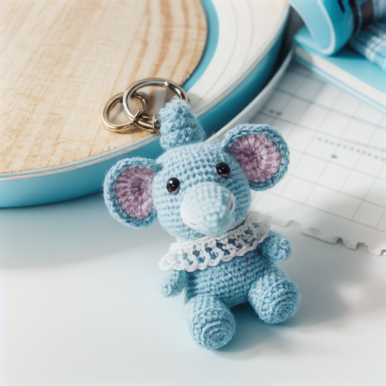 Vaillex- Mini Elephant Keychain Crochet Pattern For Beginner