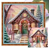 Xmas House-11CT Stamped Cross Stitch 50*50cm
