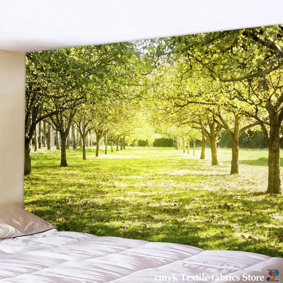Beautiful Natural Forest Printed Large Wall Tapestry Cheap Hippie Wall Hanging Bohemian Wall Tapestries Mandala Wall Art Decor