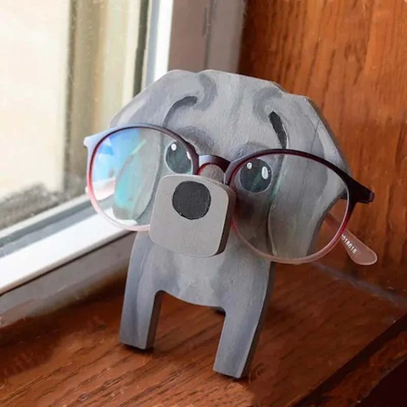 VigorDaily Handmade Glasses Stand Lovely Weimaraner