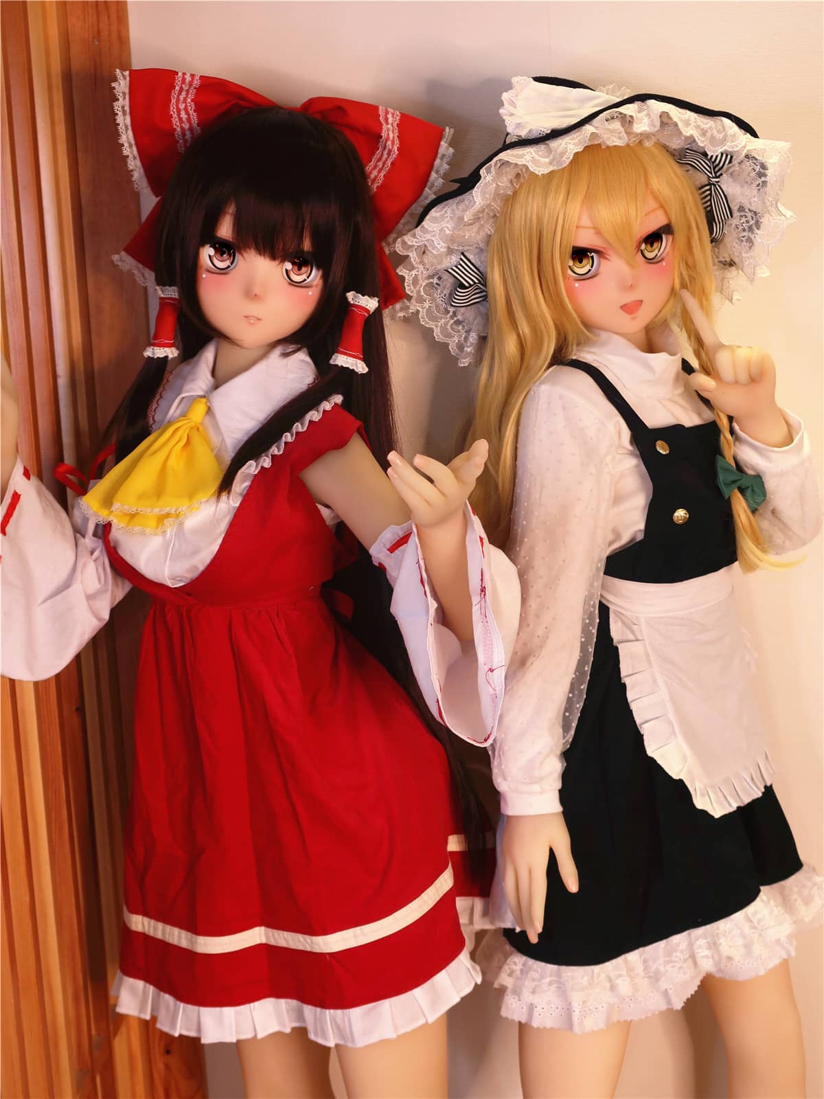 Aotume Mini  Doll 145cm (4.76') Plumb Hybrid Small Breasts Silicone Head - Reimu&Marisa Cosplay (NO.989) Aotume Littlelovedoll