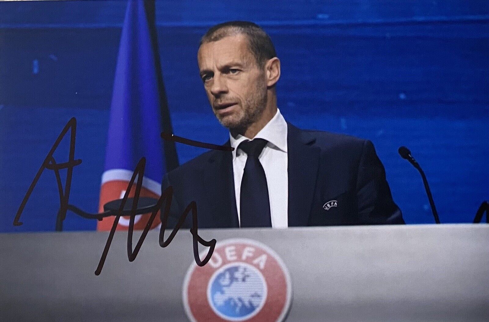 Aleksander Ceferin Genuine Hand Signed UEFA President 6X4 Photo Poster painting 3