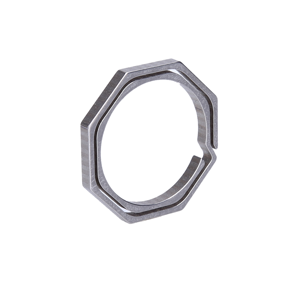 

Titanium TC4 Ti Key Chain Octagon Key Ring Keychain CNC Size 30mm, 钛色, 501 Original