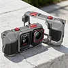 Quick Release Holder Mount for Insta360-AcePro2 Aluminum Frame Protective Frame Housing Case with Cold Shoe Mounts 1/4 Threaded Hole for Video Light Microphone