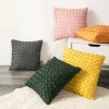 Single Color Weaving Home Living Creative Cushion Pillow Cover