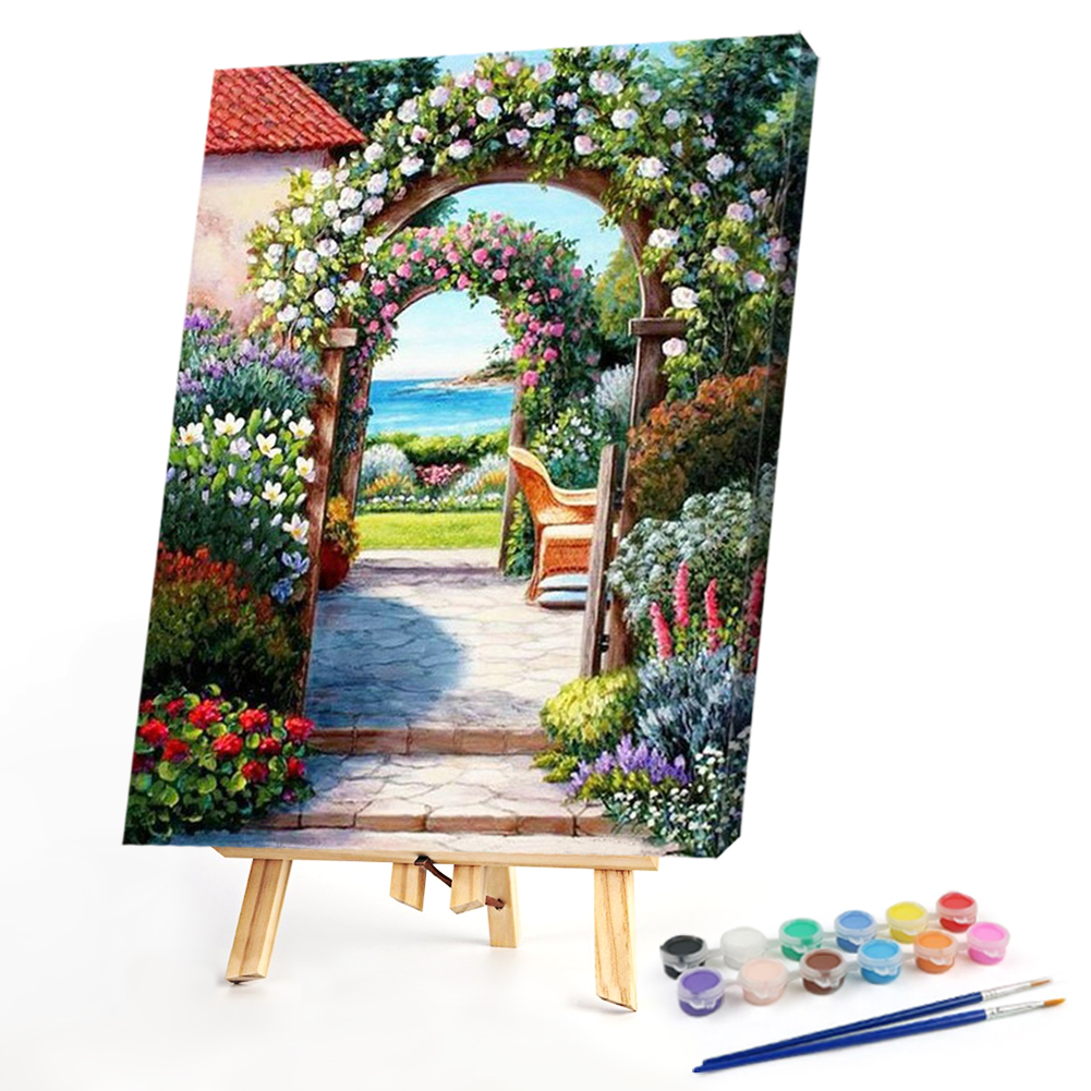 

40*50CM - Paint By Numbers - Garden Landscape, 501 Original