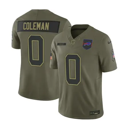 Youth's Buffalo Bills #0 Keon Coleman  Olive 2025 Salute to Service Retired Limited Jersey