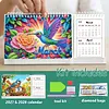 2027-2028 Two-Year Diamond Painting Calendar Kit, 13 Exquisite Multicolor Butterfly And Floral Illustrations, Large Size Desk Calendar, Mosaic Art Coil-Bound Desktop Planner