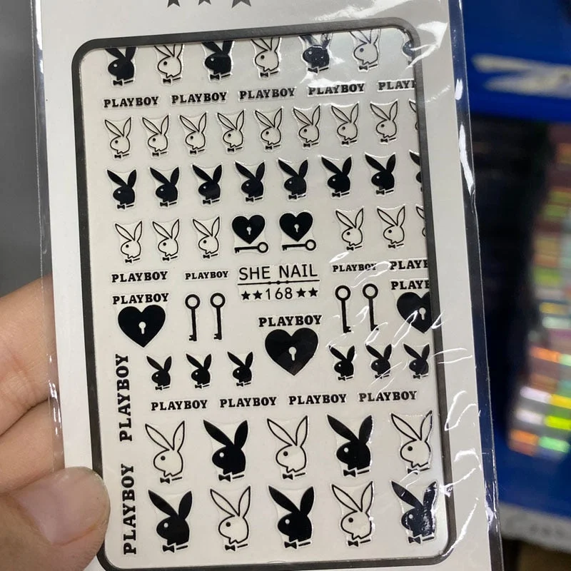 Red Lips Nail Art Stickers Nails Decals Hot Sexy Girl Tip Water Sliders Black Letters Heart Self Adhesive Tattoo Nail Decoration-Nail Inspo