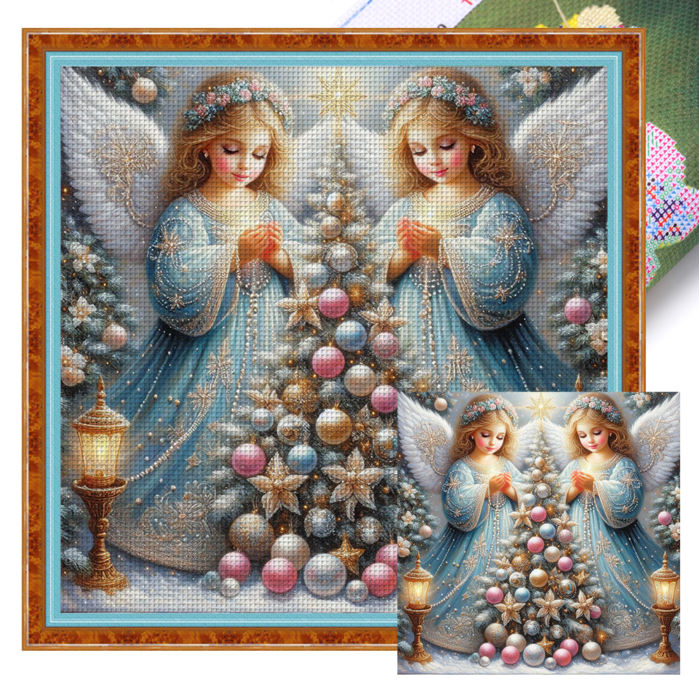 Angel Girl Full 14CT Pre-stamped Canvas(40*40cm) Cross Stitch