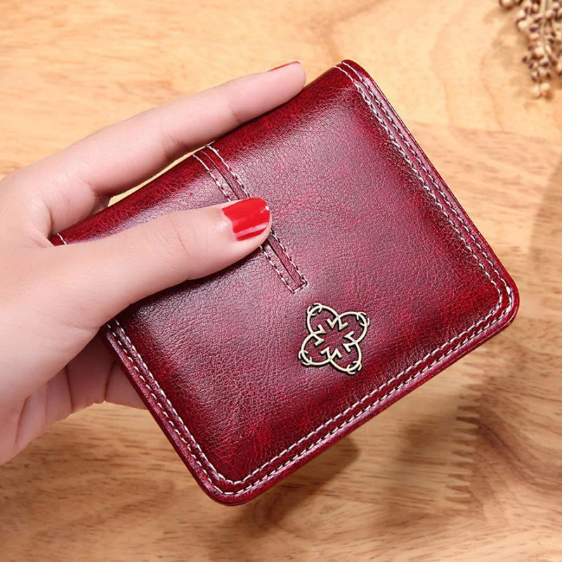 New Leather Women Wallet Hasp Small and Slim Coin Pocket Purse Women Wallets Cards Holders Luxury Brand Wallets Designer Purse