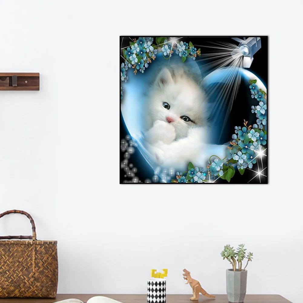 Diamond Painting - Full Round Drill - Shining Cat(30*30cm)