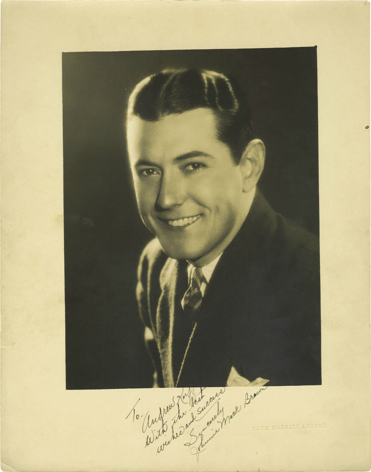 JOHNNY MACK BROWN Signed Photo Poster paintinggraph - Silent Film Star Actor - Cowboy - preprint