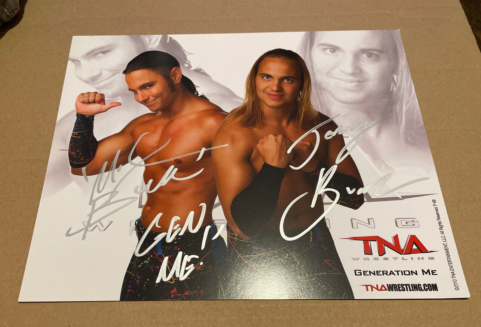 Young Bucks AEW TNA Generation Me Signed 8x10 Wrestling Promo Photo Poster painting Autograph