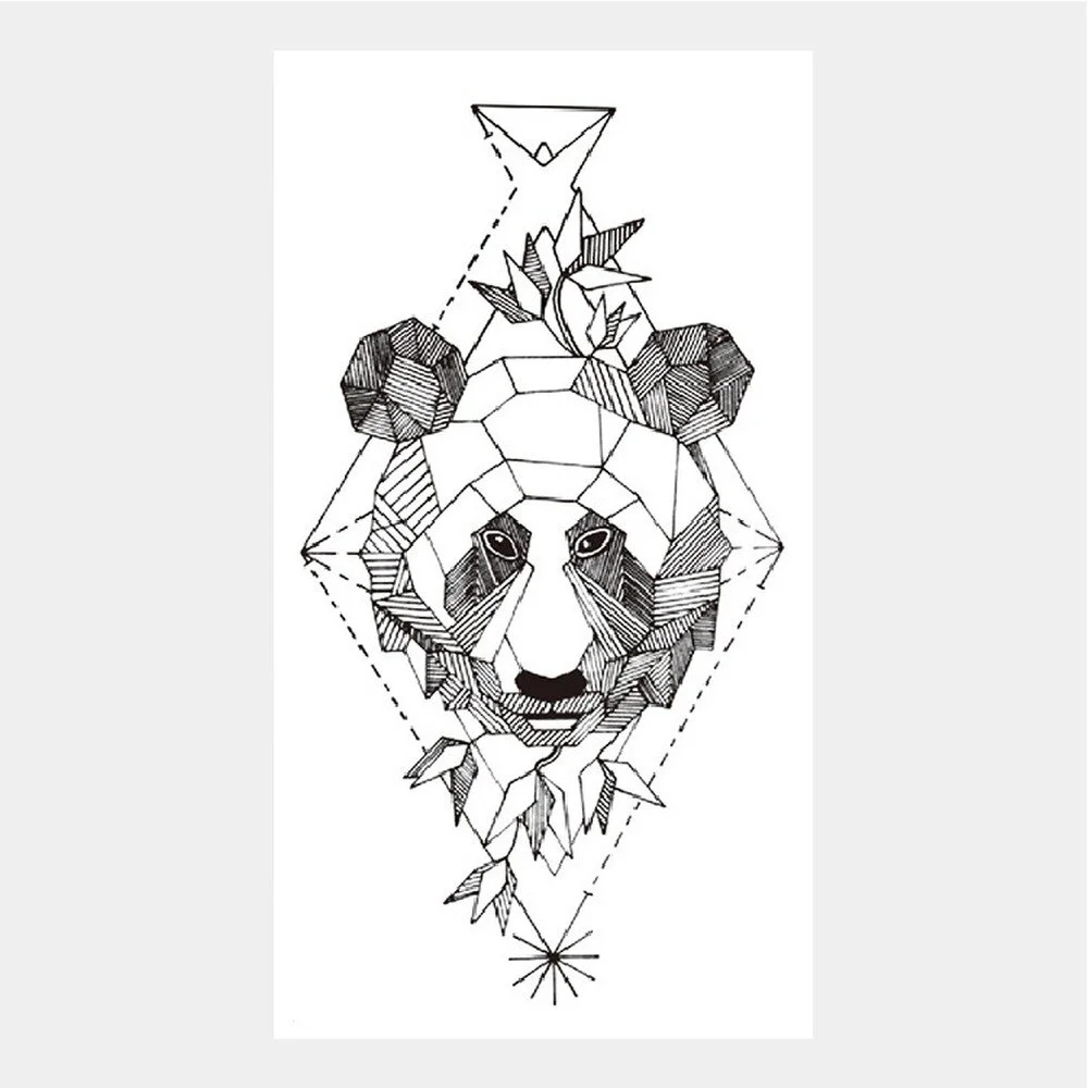 Sdrawing Tattoo Stickers Animal Tatoo Sticker Flying Dragon Wolf Head Tiger Dream Catcher Fake Tatto Body Art Makeup Stickers