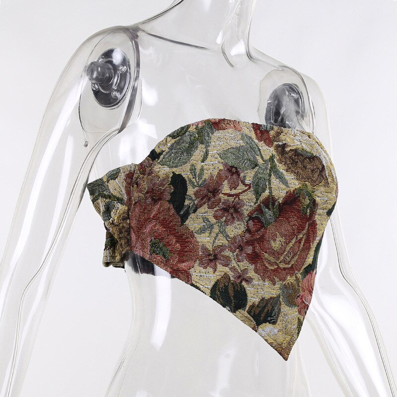 Ootddress Summer Sexy Off-Shoulder Tube Tops 2025 New Strapless Backless Printed Tank Top Vest Vintage Corset Camis Party Clubwear 25 Ootddress Summer Sexy Off-Shoulder Tube Tops 2025 New Strapless Backless Printed Tank Top Vest Vintage Corset Camis Party Clubwear
