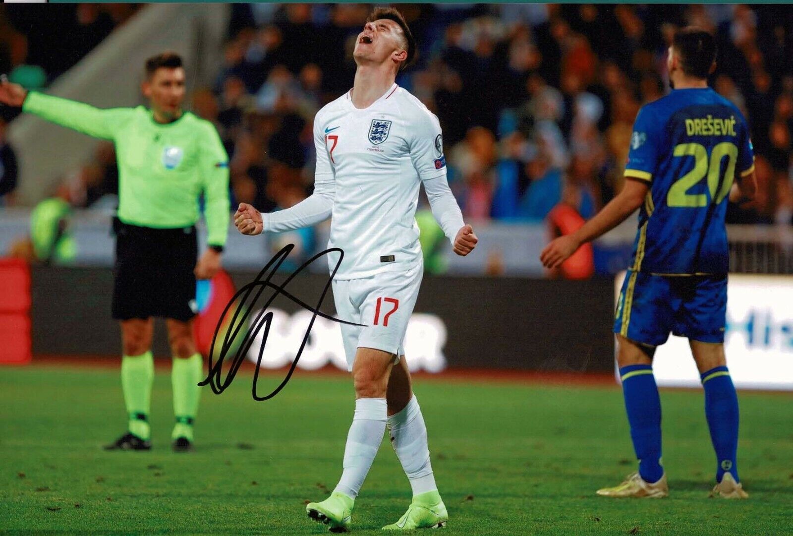 Mason MOUNT Signed Autograph 12x8 England Photo Poster painting AFTAL RD COA Chelsea