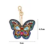 6pcs DIY Butterfly Full Drill Special Shaped Diamond Painting Keychain Gift