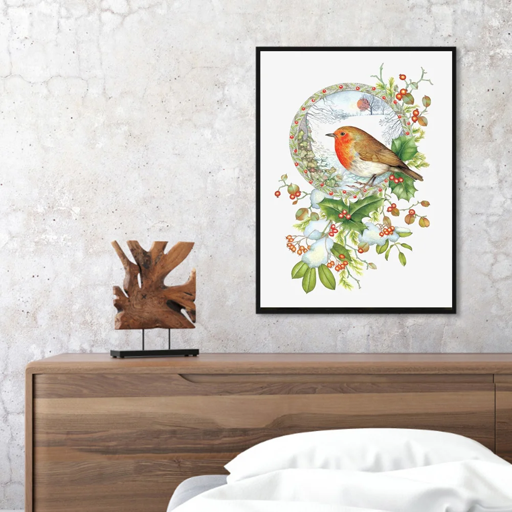 Full Square Diamond Painting 20*30cm - Flowers And Birds