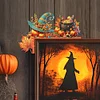 (US Local)Autumn Pumpkin Diamond Art Door Right Angle Sign for Indoor Outdoor Wall