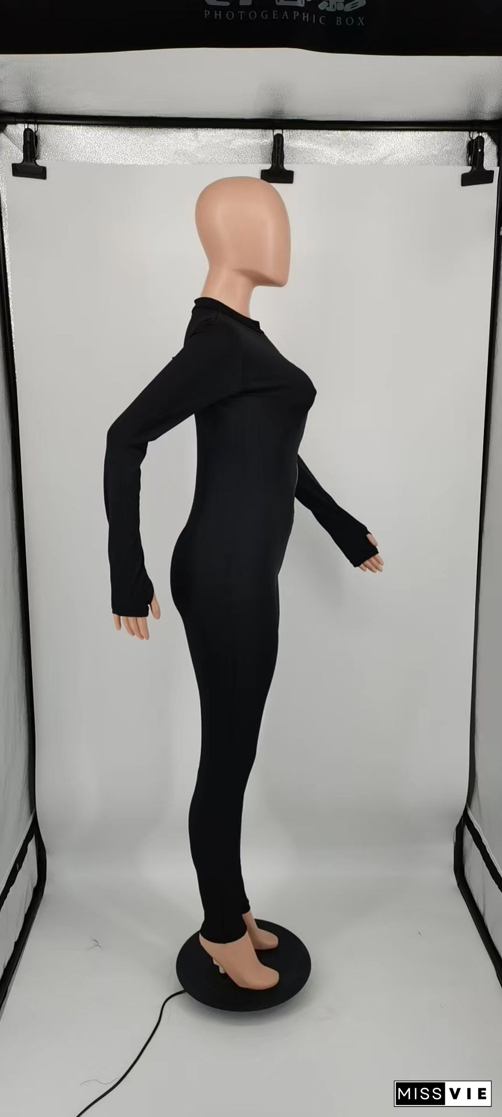 Activewear Long Sleeve Bodycon One Piece Jumpsuit