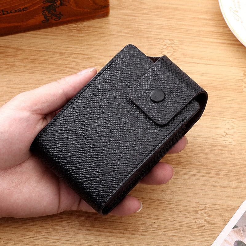 2021 New Year Fashion Unisex Business Leather Wallet ID Credit Card Holder Name Cards Case Pocket Organizer Money Phone Coin Bag