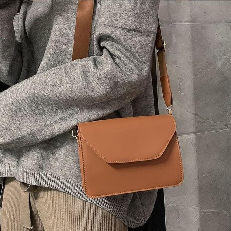 Fashion Flap Crossbody Bags for Women PU Leather Small Square Bag Clutches Casual Shoulder Messenger Bag Small Handbags US Mall Lifes