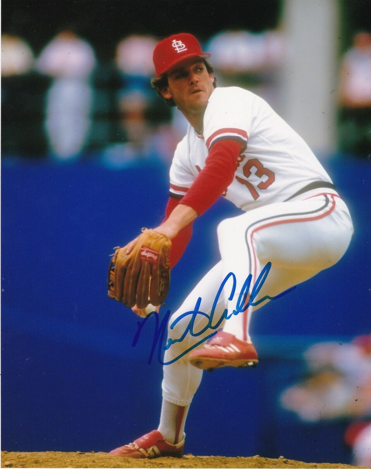 NEIL ALLEN ST. LOUIS CARDINALS ACTION SIGNED 8x10