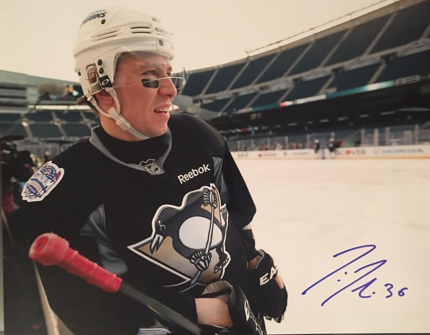 Jussi Jokinen Signed Pittsburgh Penguins 8x10 Photo Poster painting Stadium Series