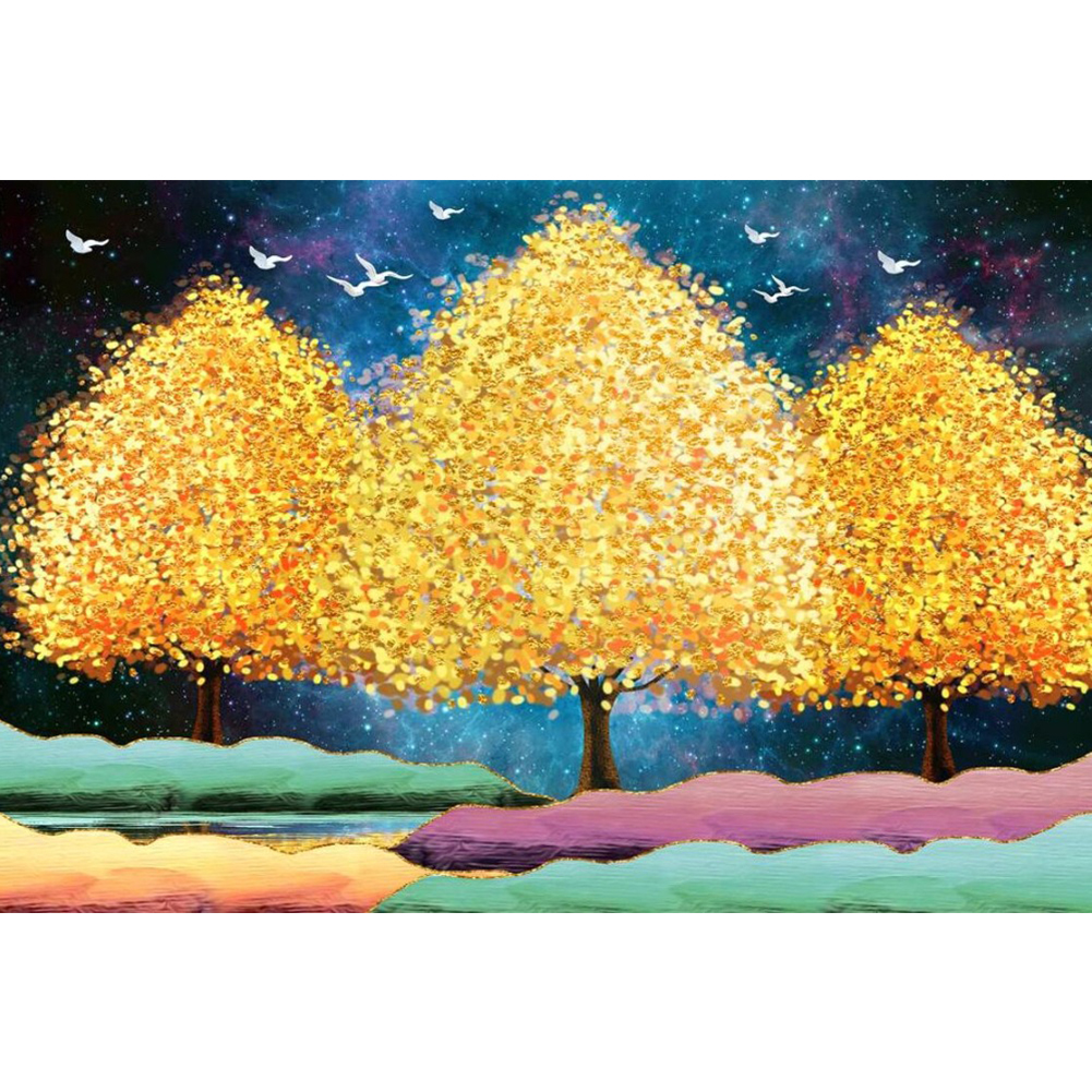 

Golden Trees - Round Drill Diamond Painting - 45*30CM, 501 Original