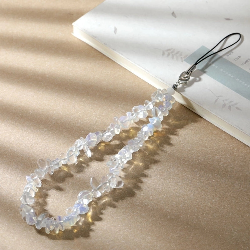 Lady Streetwear Irregular Natural Stone Mobile Phone Chain