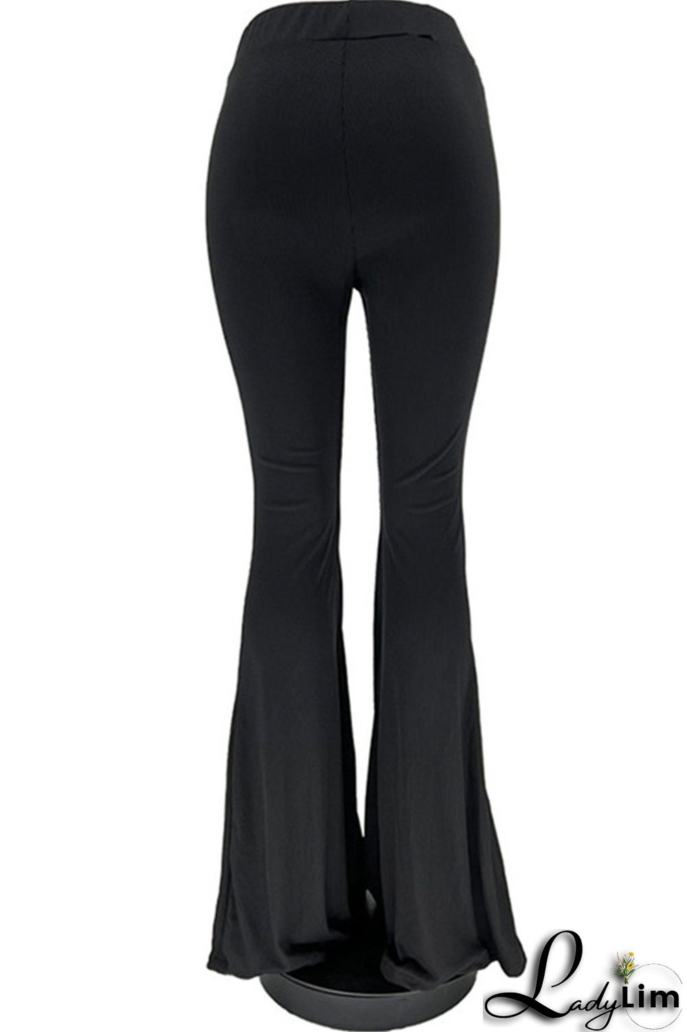 Coffee Fashion Casual Solid Basic Regular High Waist Speaker Trousers