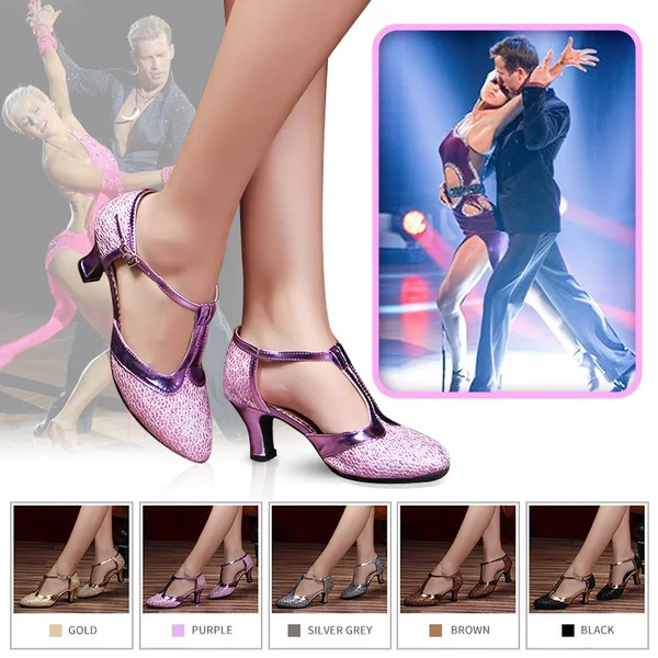 Fashion Women Ballroom Tango Salsa Latin Dance Shoes Party Heels 5.5cm Heels