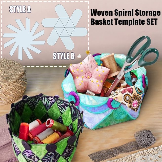Woven Spiral Storage Basket Template （With Instructions）