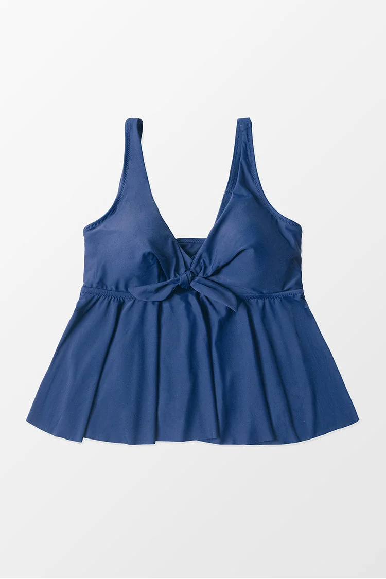 Sydnie Bunny Tie Ruffle Plus Size Tankini Top