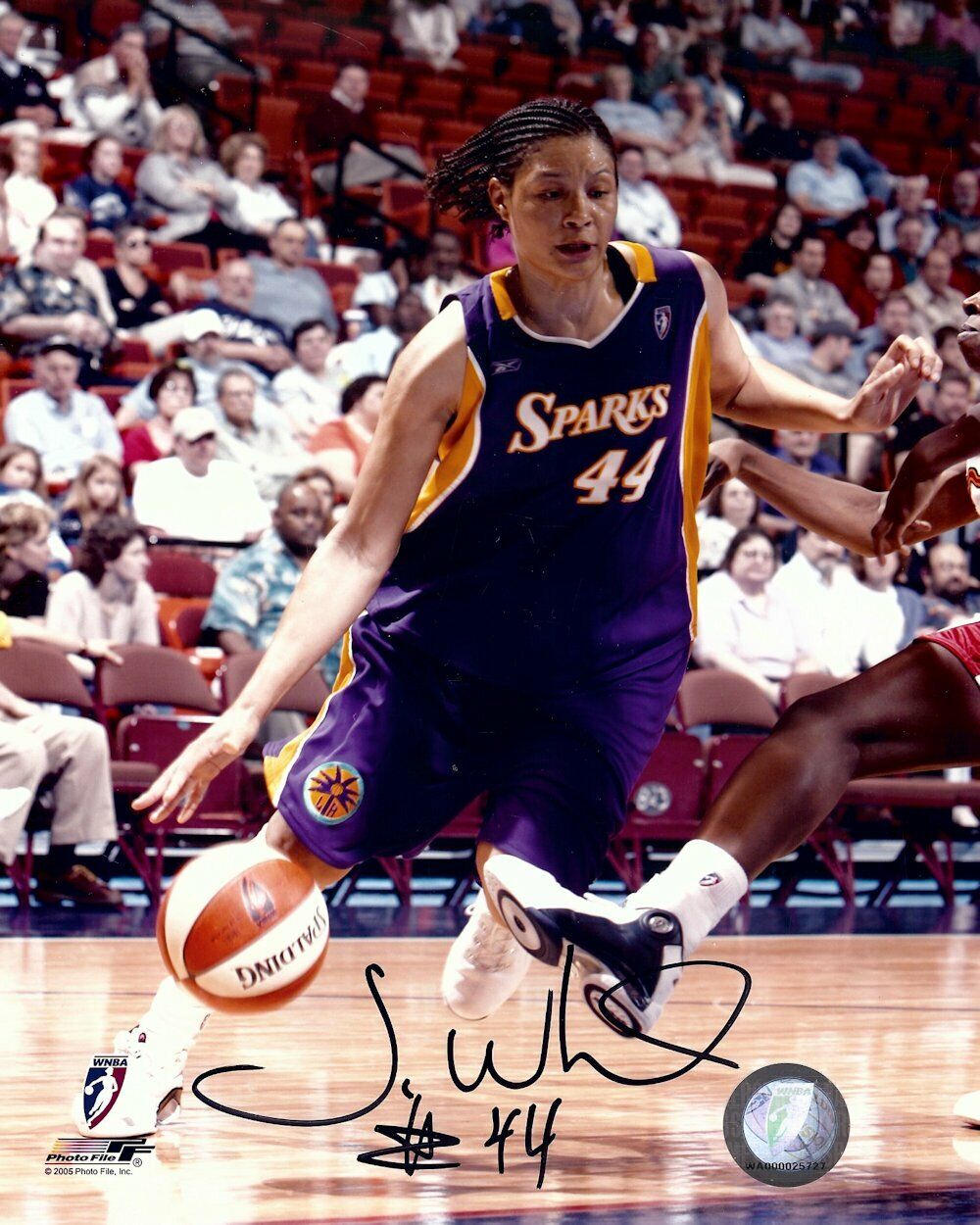 Tamika Whitmore Signed Autographed 8X10 Photo Poster painting Sparks Action Dribbling WNBA w/COA