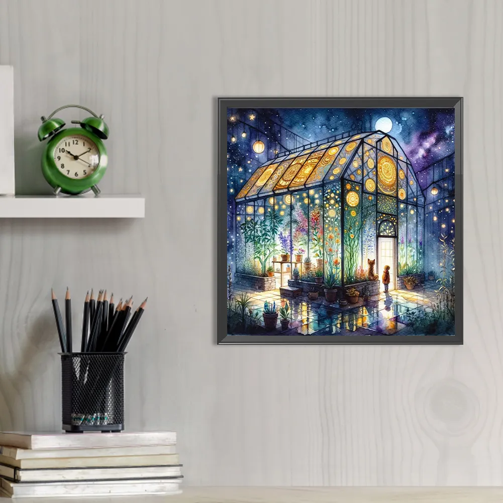 Partial AB Diamond Painting - Full Round Drill - Flower Room(Canvas|45*45cm)