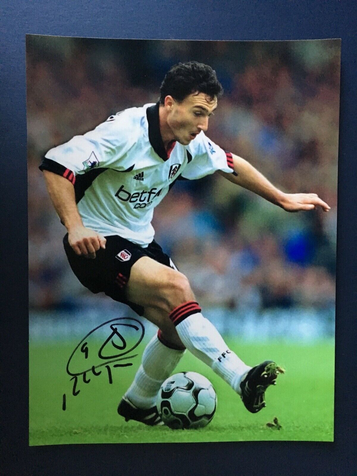 STEED MALBRANQUE - FORMER FULHAM FOOTBALLER - SUPERB SIGNED Photo Poster painting