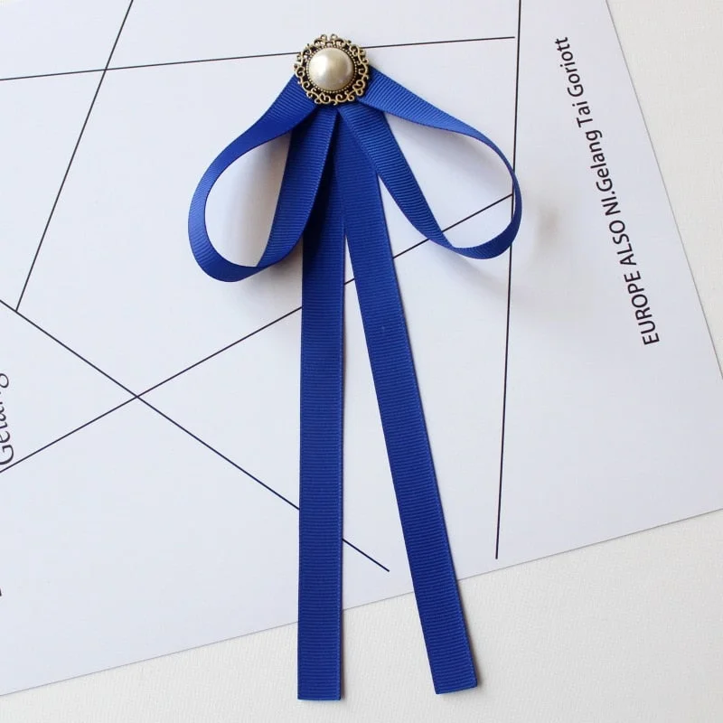 Hand-made Bow Tie Ladies Unisex Banking Stewardess Student Performs Career Korean White Shirt Black Bowtie Classic Trendy Gifts