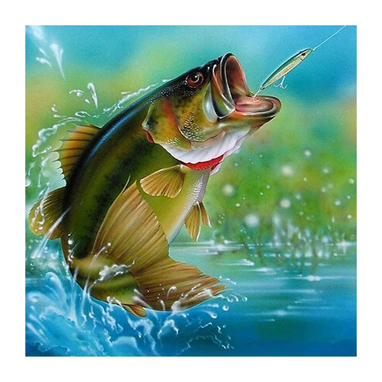 Fishing - Round Drill Diamond Painting - 30x30cm(Canvas)