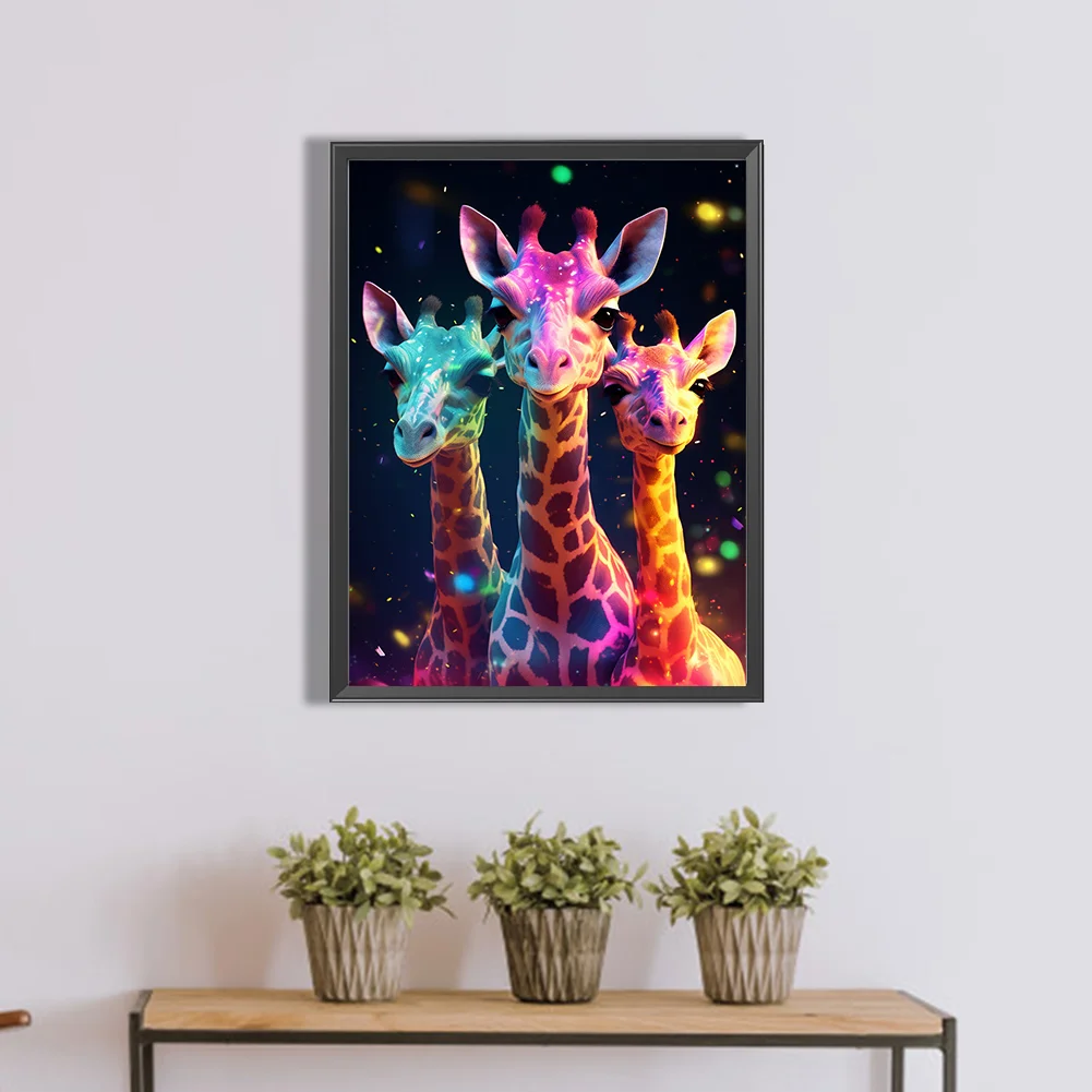 Diamond Painting - Full Round Drill - Giraffe(30*40cm)