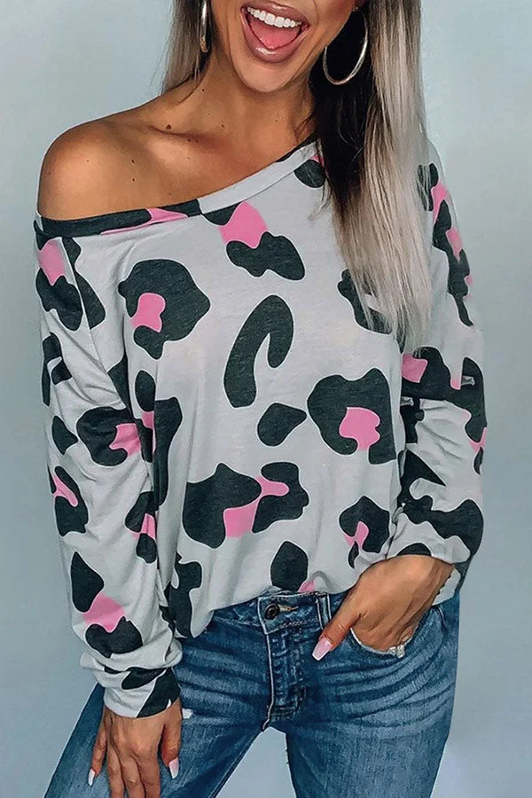 Fashion Leopard Print Long Sleeve Top