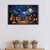 Diamond Painting-5D Full Round Drill Independence Day Town(60*40 CM)