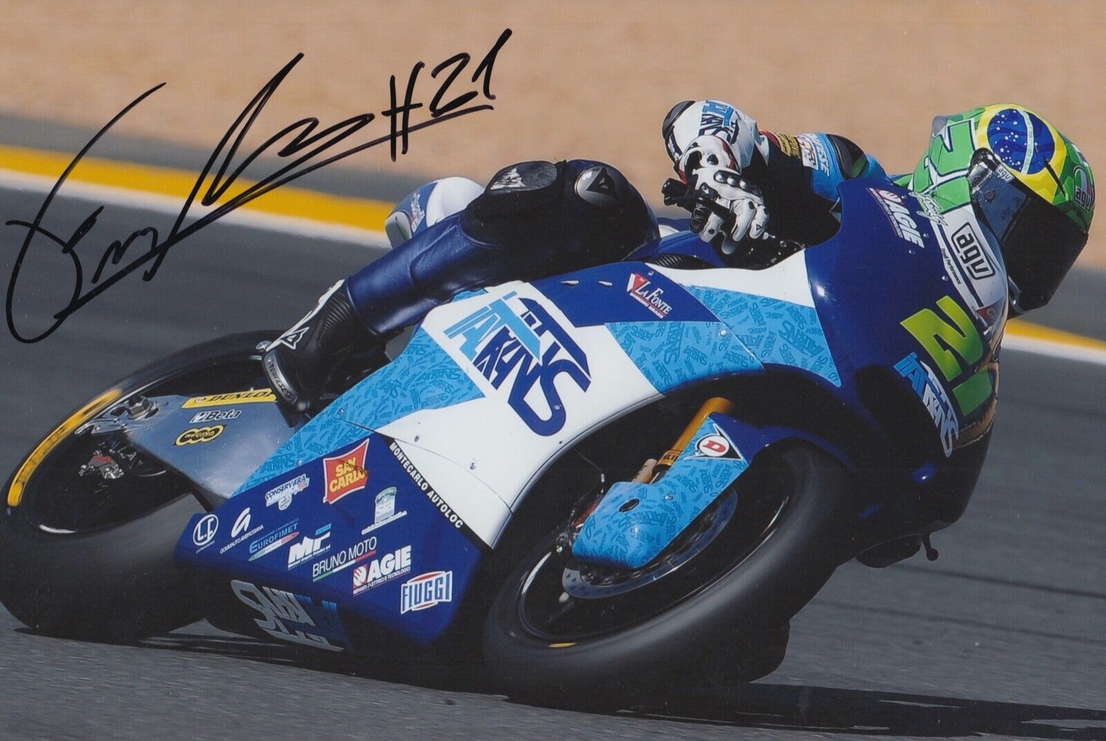 Franco Morbidelli Hand Signed 12x8 Photo Poster painting MotoGP Autograph Italtrans Kalex 2014 2