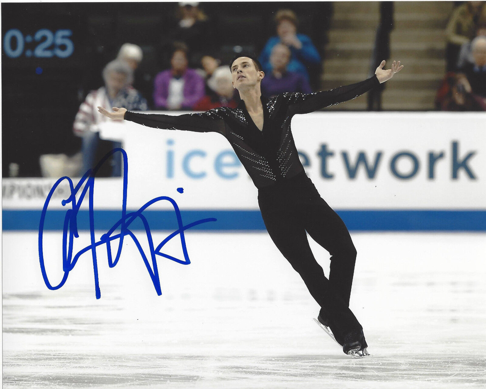 ADAM RIPPON SIGNED 8X10 Photo Poster painting D w/COA 2018 OLYMPICS USA FIGURE SKATING PROOF