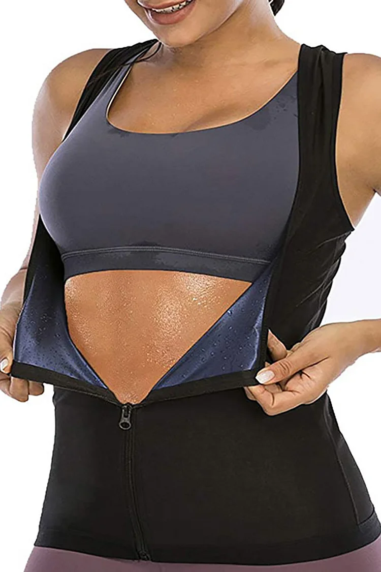 Plus Size Daily Slim Fit Zipper Vest Shapewear