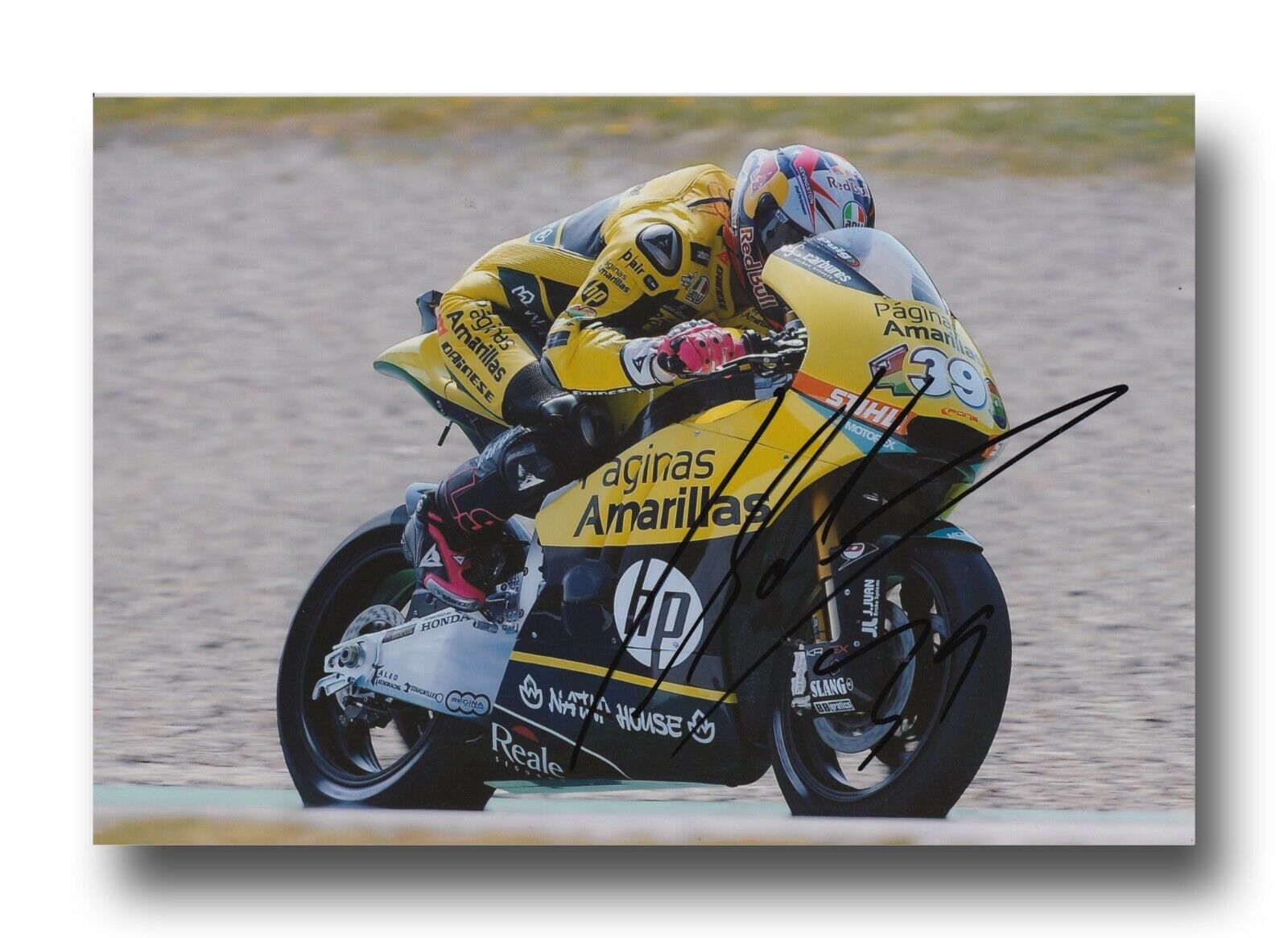 LUIS SALOM HAND SIGNED 12X8 Photo Poster painting - MOTOGP AUTOGRAPH 4.